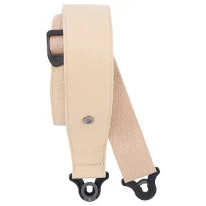 COMFORT LEATHER AUTO LOCK GUITAR STRAP, 2.5" - Tan