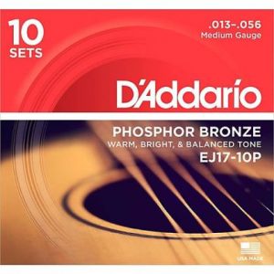 D'Addario 13-56 Medium Acoustic Guitar Strings