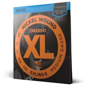 D'Addario 50-135 Medium Long Scale 5-String Bass Strings