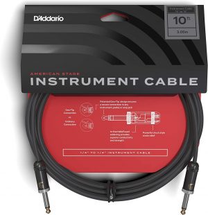 D'Addario AMERICAN STAGE INSTRUMENT CABLEStraight to Straight, 10ft.