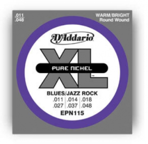 D'Addario EPN115 Pure Nickel Wound Electric Guitar Strings 11-48