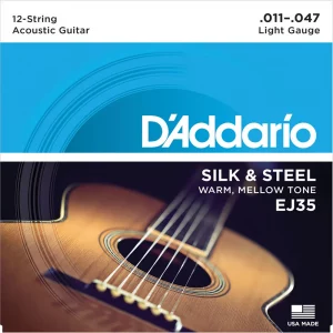D'Addario EJ35 Silk and Steel 12-String Electric Guitar Strings - Folk 11-47